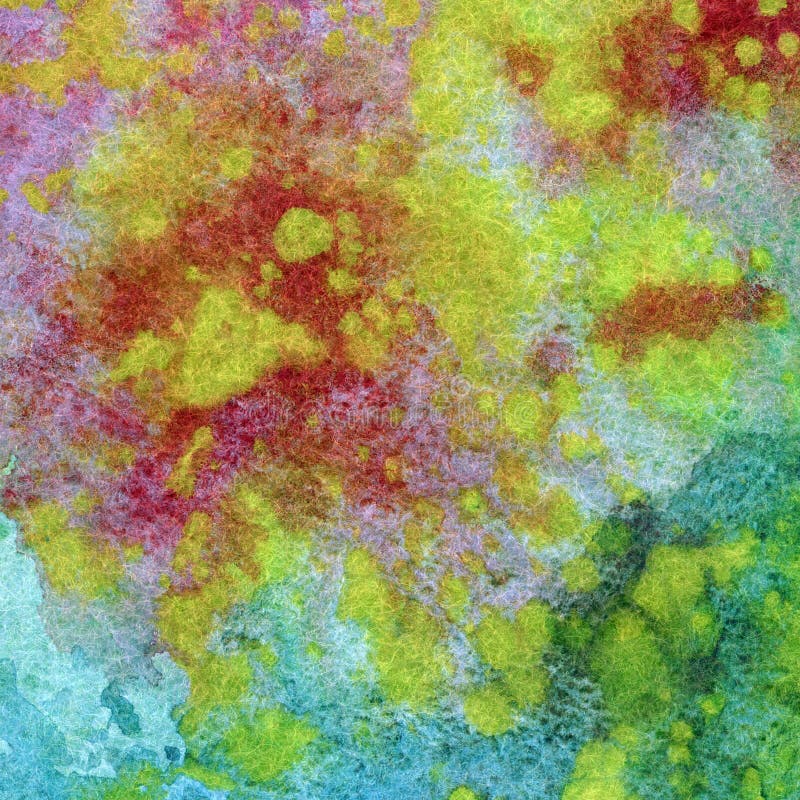 Watercolor on a fabric stock illustration