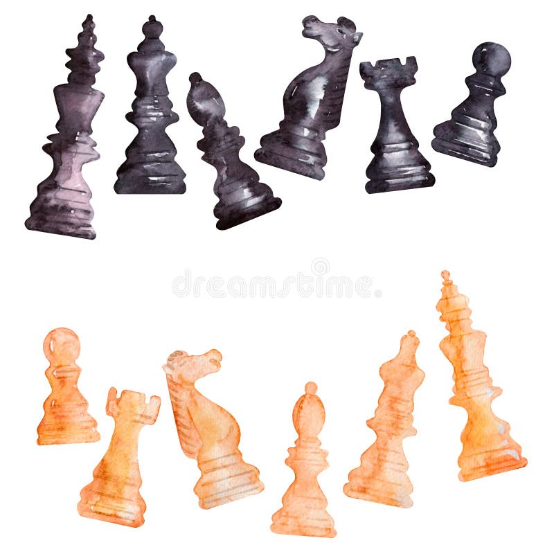 Chess Pieces Drawing Stock Illustrations – 731 Chess Pieces