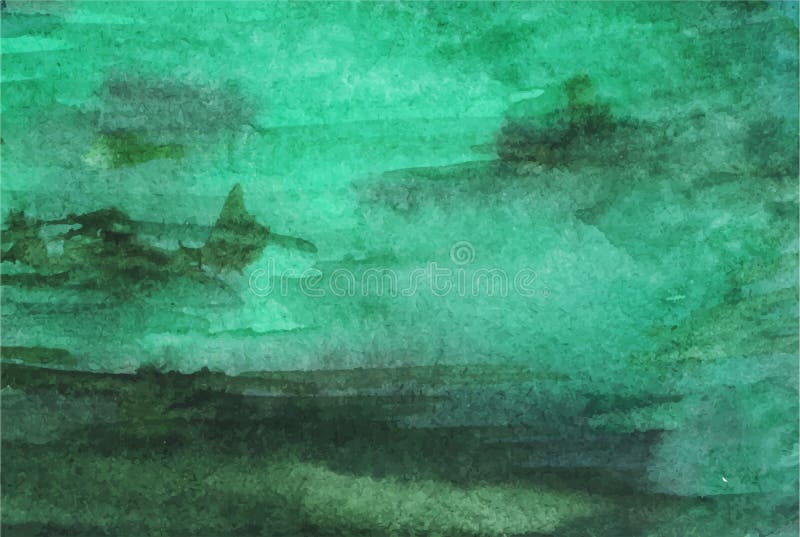 Emerald Green And Gold Background Watercolor