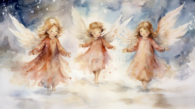 A Nat Scene Of Three Angels Ai Generated, Nature Scene, Three Angels, Ai  Generated PNG Transparent Image and Clipart for Free Download