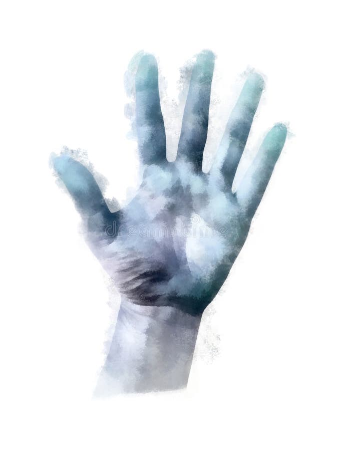 Watercolor hand stock illustration. Illustration of isolated 15300468