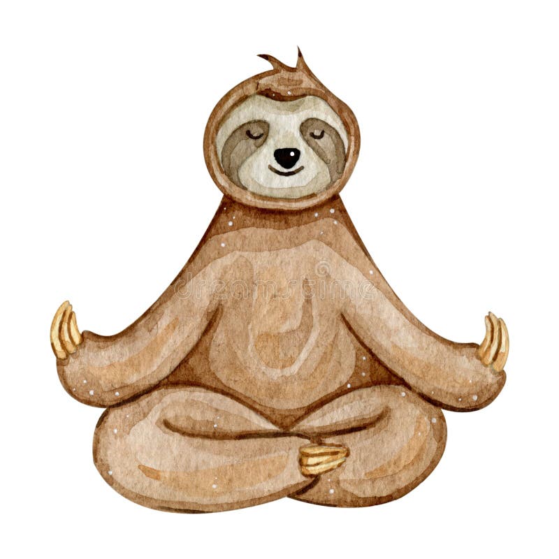 Sloth Flow Yoga Cute Humorous Sloths in Yoga Poses Yoga Funny