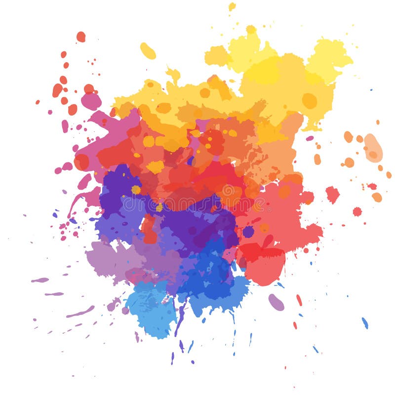 Watercolor hand paint rainbow spot, vector artistic illustration vector illustration