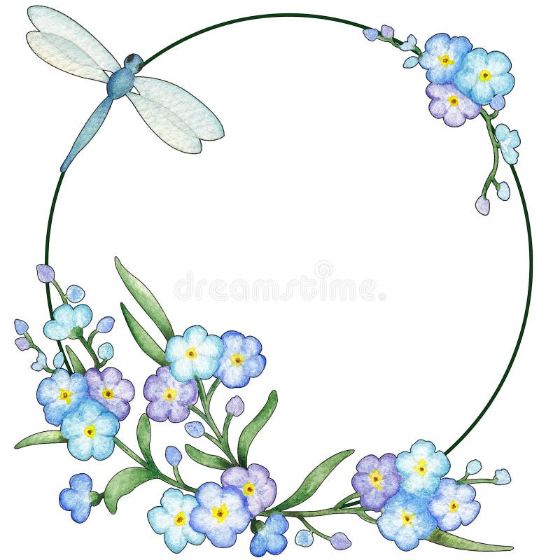 Forget Me Not Flower Illustration Graphic by vianaraart1