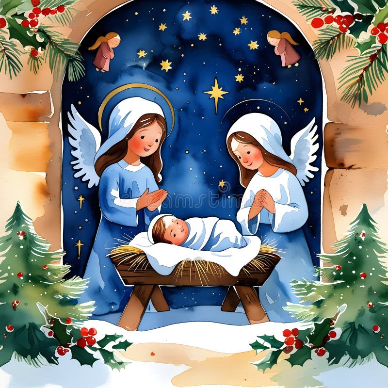 Christian Christmas Tees Floral Blue Jesus Angel Christian Christmas Tees Floral Blue Jesus Angel