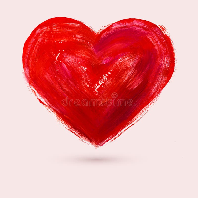 Watercolor heart, vector illustration royalty free illustration