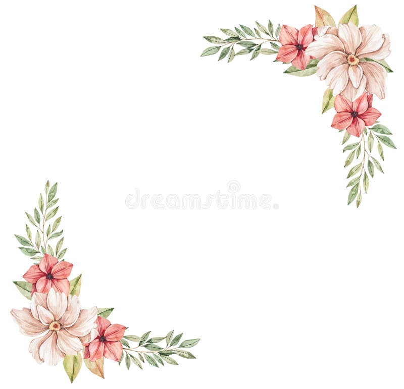 Watercolor Autumn Fall Flower Floral Wreath Stock Illustrations – 1,731 ...