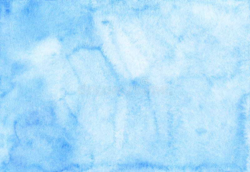 Watercolor Light Blue Background Texture. Watercolour Sky Blue Stains on  Paper Stock Image - Image of painted, color: 192231363