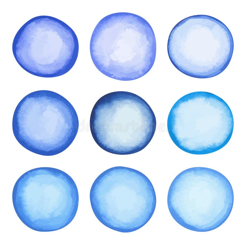 Watercolor Circles And Spots Set Stock Vector Illustration Of Brush