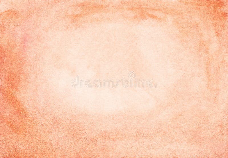 Watercolor Light Orange Background with Space for Text. Pastel Peach Color  Backdrop Stock Image - Image of drawing, brown: 193239331