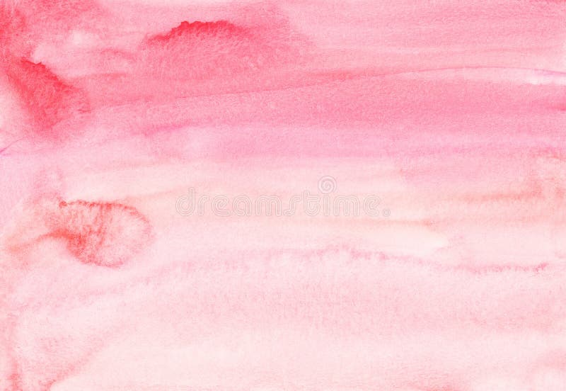 Watercolor Light Pink and Coral Background Painting. Watercolour ...