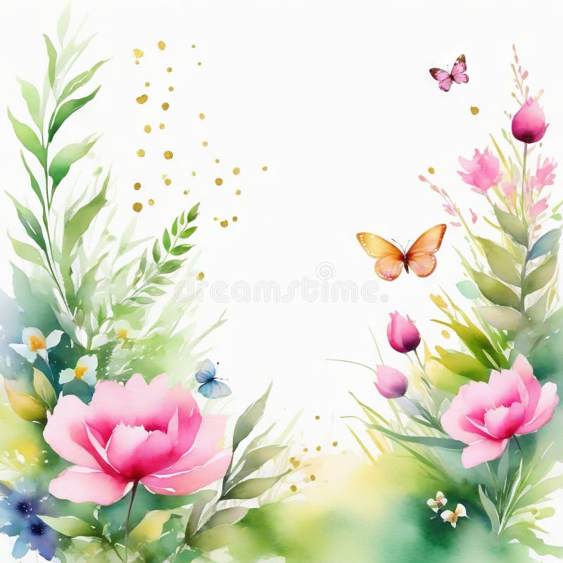 Ilustrare florală naturală acustică stock illustration