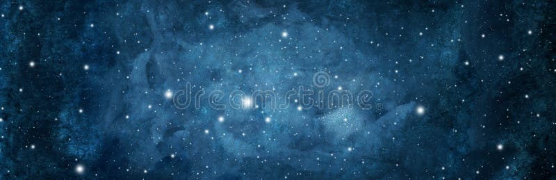 Watercolor night sky background with stars. cosmic layout with space for text