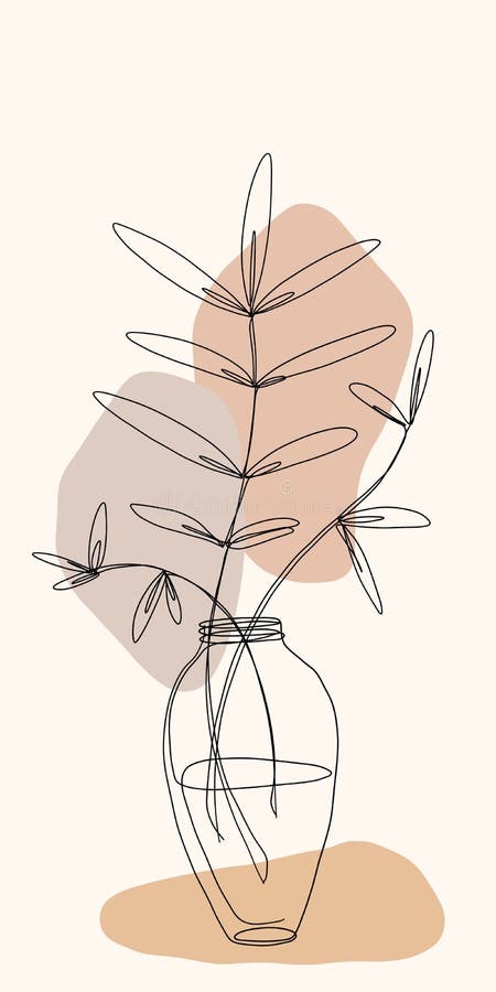 Watercolor One Line Drawing Botanical Background, Leaf Plant Design, Abstract Wallpaper Stock Illustration - Illustration of decoration, element: 218768286 Watercolor One Line Drawing Botanical Background, Leaf Plant Design, Abstract Wallpaper Stock Illustration - Illustration of decoration, element: 218768286