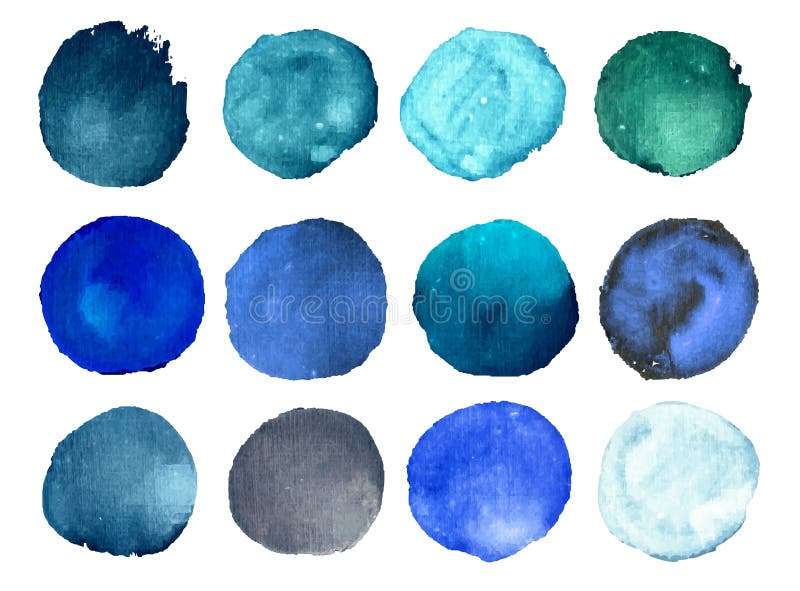 Watercolor paint circles