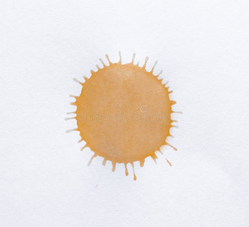 Watercolor paint drips onto white paper stock images