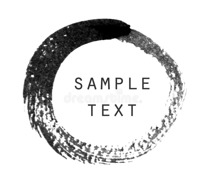 Watercolor painting of Hand drawn circle shape. royalty free illustration