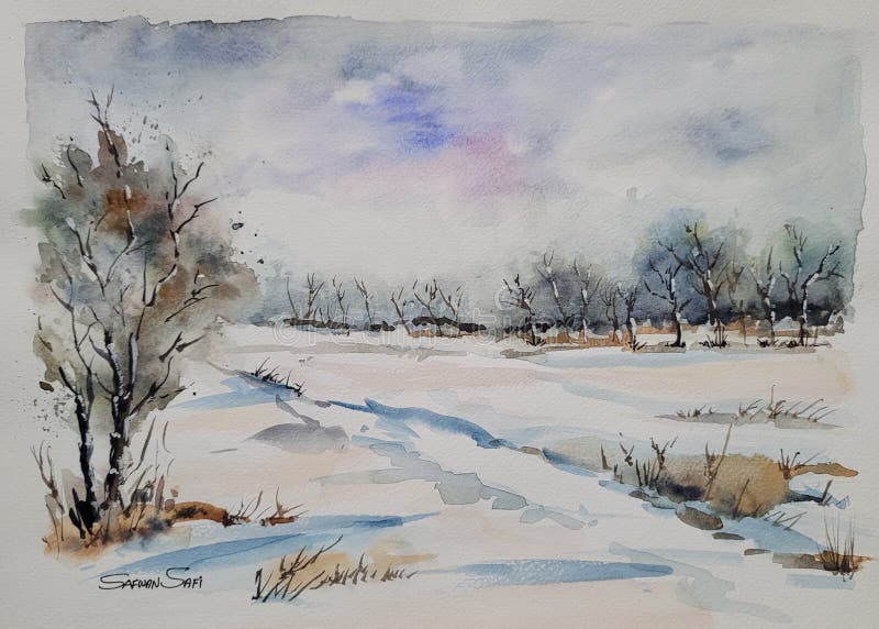 How to Paint Snow in Watercolour - Artists & Illustrators