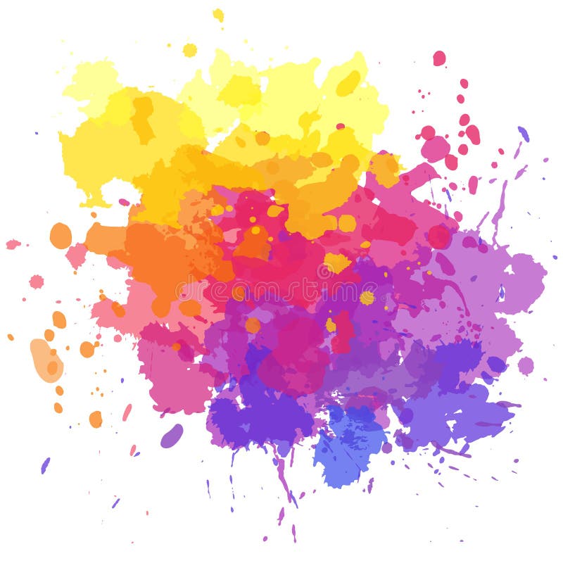 Watercolor rainbow spot, vector artistic illustration isolated on white background vector illustration