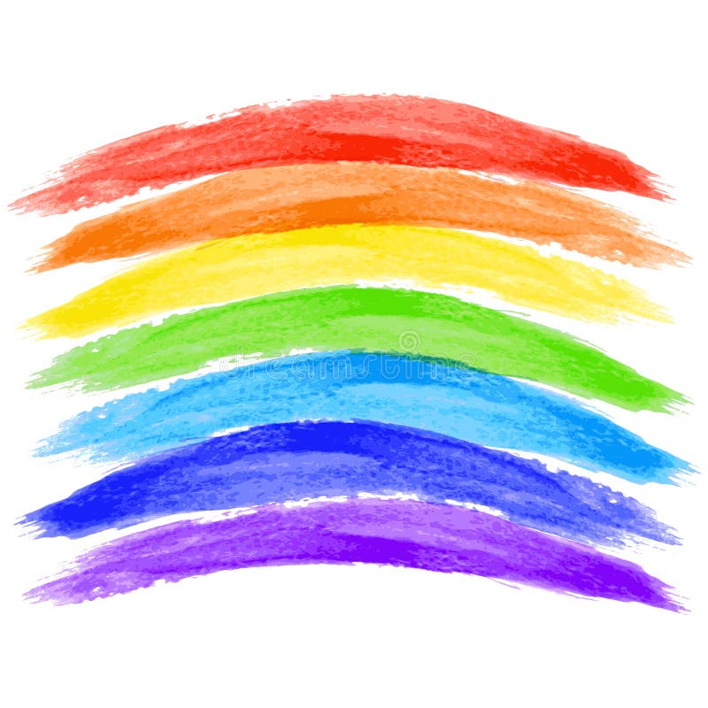 Download Watercolor Rainbow On White Background Stock Vector ...