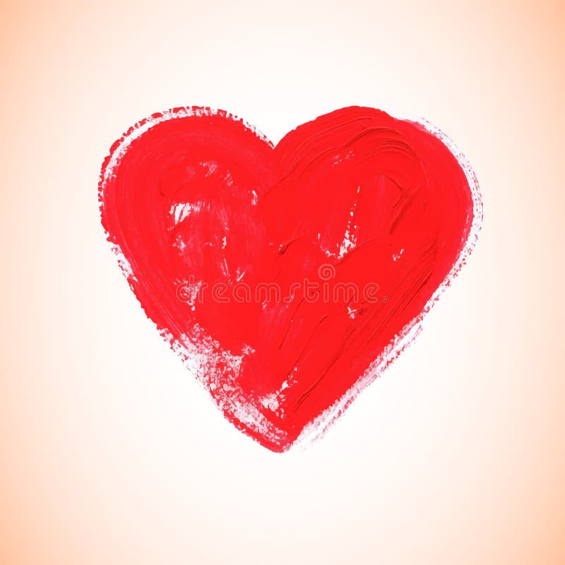 Download Watercolor Red Heart, Vector Illustration Stock Vector - Illustration of happy, acrylic: 36192963
