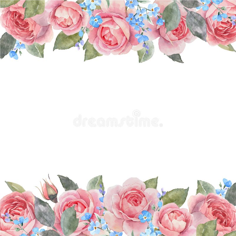 Rose frame stock vector. Illustration of decoration, summer - 50177743