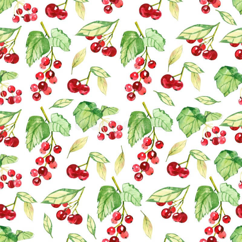 Watercolor seamless pattern autumn, fall ornament with leaves and barries. Greenery floral for wedding invitations, holiday, gree vector illustration Watercolor seamless pattern autumn, fall ornament with leaves and barries. Greenery floral for wedding invitations, holiday, gree vector illustration