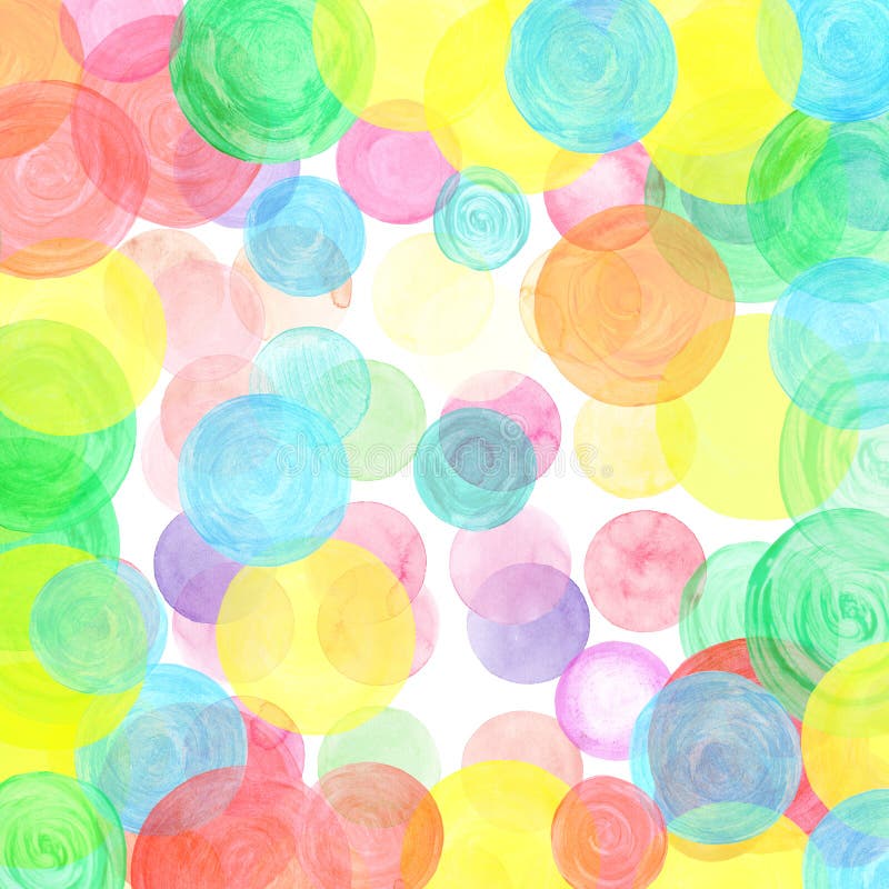Abstract Retro Pastel Pattern. Round Shapes Texture Stock Illustration ...
