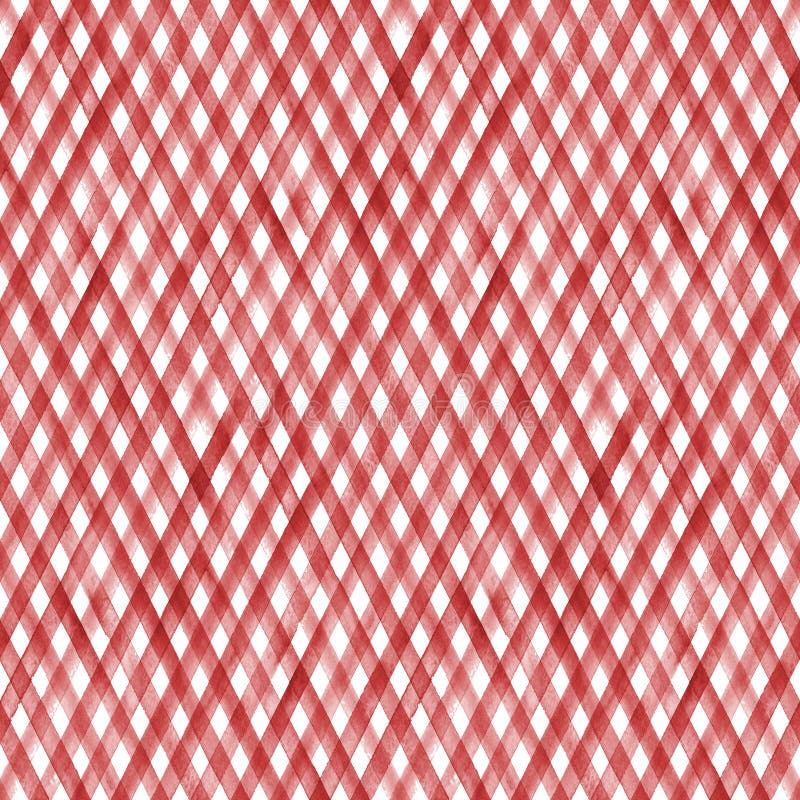 Watercolor Stripe Diagonal Plaid Seamless Pattern. Red Stripes on White  Background Stock Photo - Image of diagonal, paint: 161721758