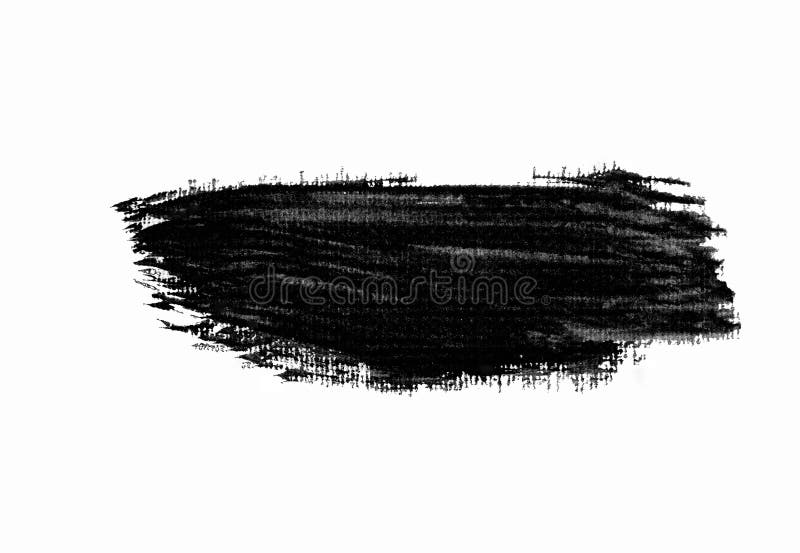 Watercolor textured ink stroke isolated on white. Watercolor textured ink stroke isolated on white