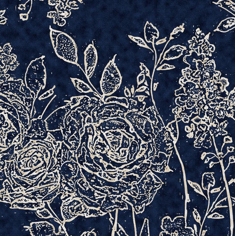 Floral texture repeat modern pattern royalty free illustration