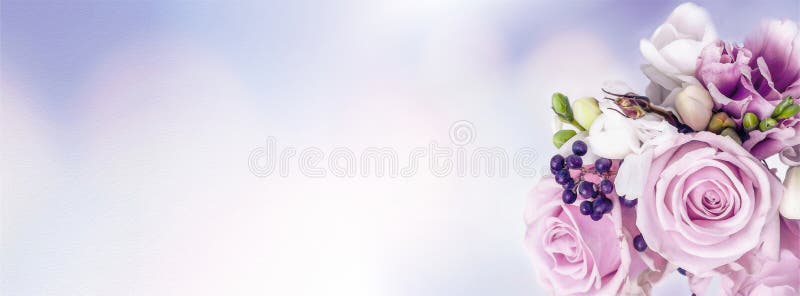 Watercolor Rose Flowers Background on Old Paper - Facebook Cover Stock  Photo - Image of attraction, banners: 180631252