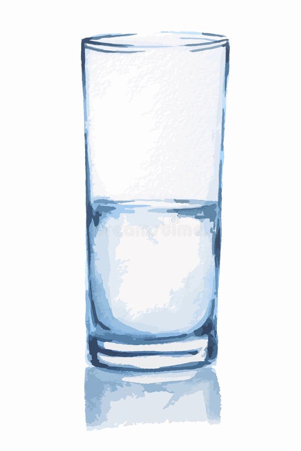 Watercolor water glass.