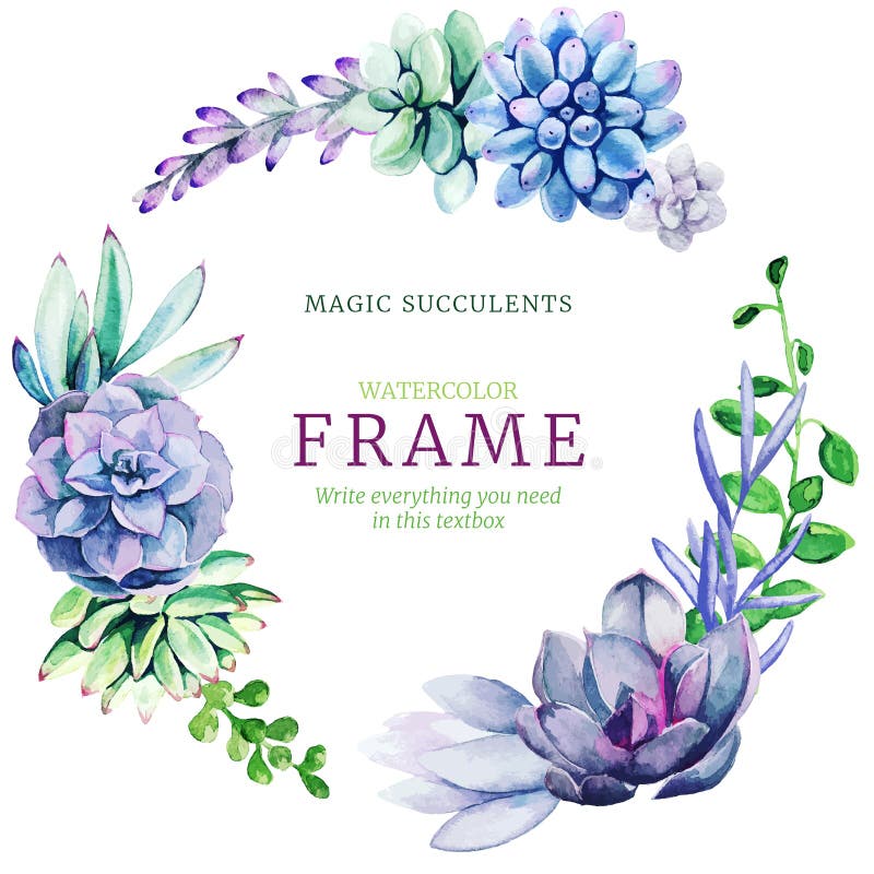 Download Watercolor Wreath Frame Composed Of Bright Full Color ...