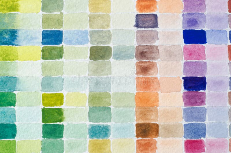 Watercolour Paint Chart stock image. Image of diluted 28559327