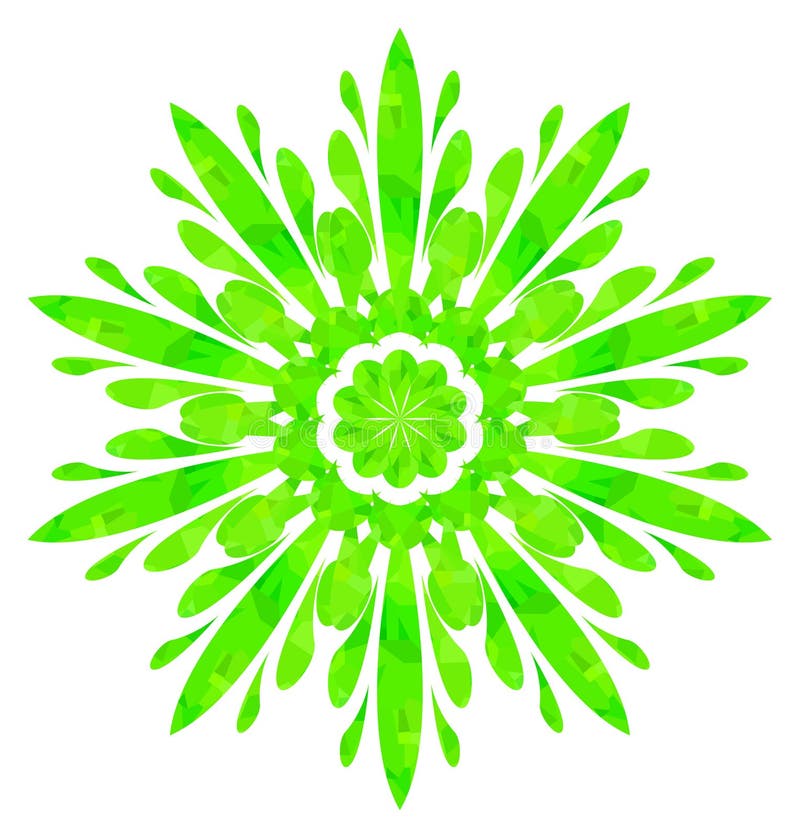 Watercolour Pattern Light Green Abstract Flower Stock Vector