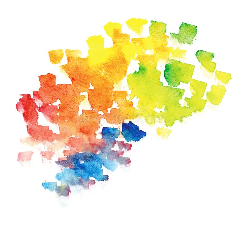 Watercolour Rainbow Background Stock Illustration - Illustration of