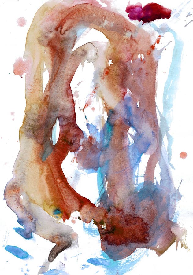 Watercolourbeschaffenheit von hellem Braunem und blau vektor abbildung Watercolourbeschaffenheit von hellem Braunem und blau vektor abbildung
