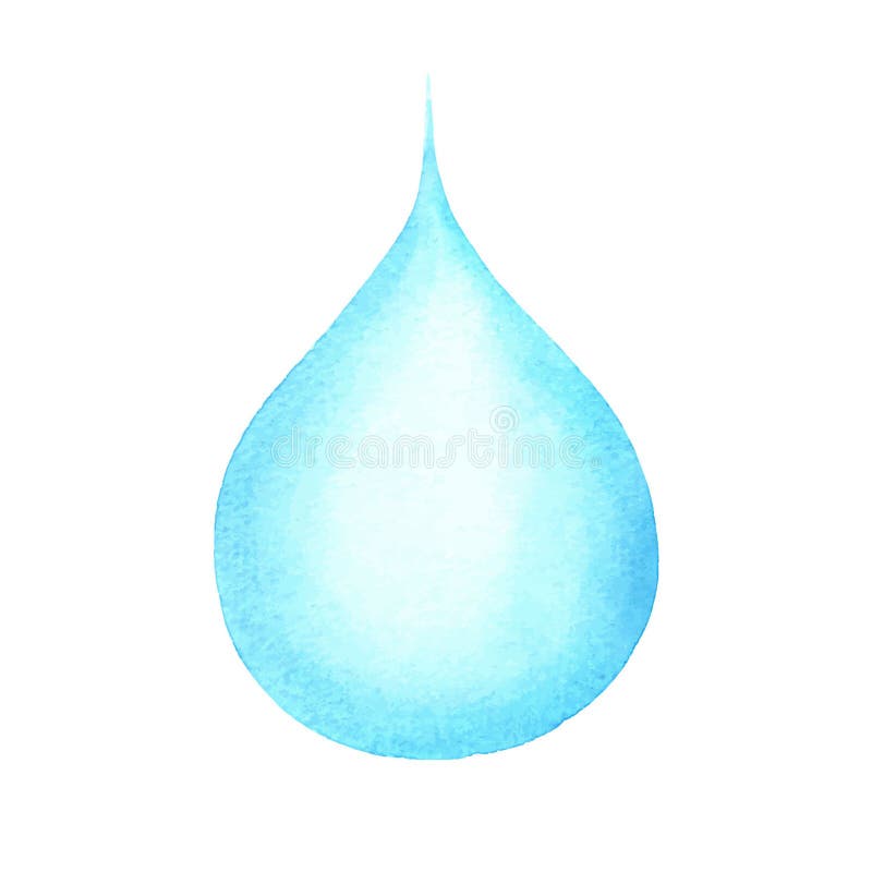 Waterdrop, Blue Drop of Water Isolated on White, Raindrop Stock  Illustration - Illustration of graphic, blue: 84988579