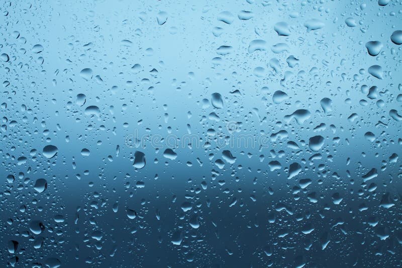 Waterdrops on window after the rain. Window color reflection background stock images, royalty-free photos and pictures