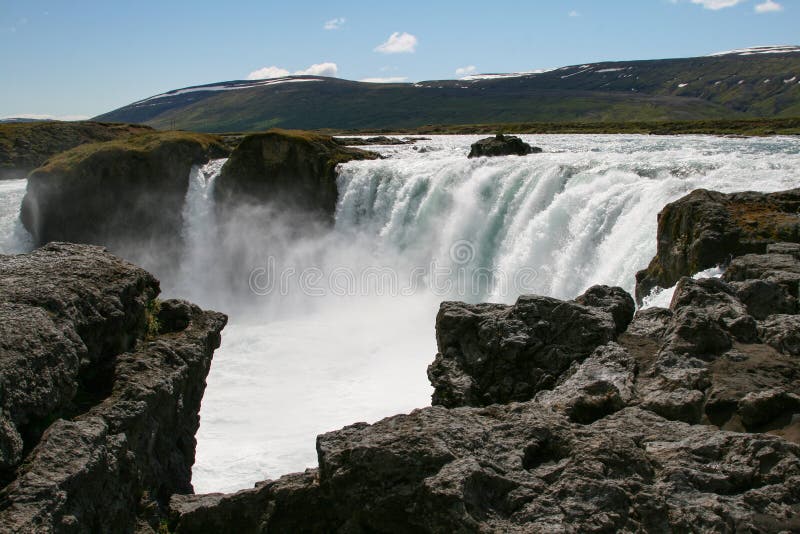 Waterfall in basin stock image. Image of roar, untenable - 153473581