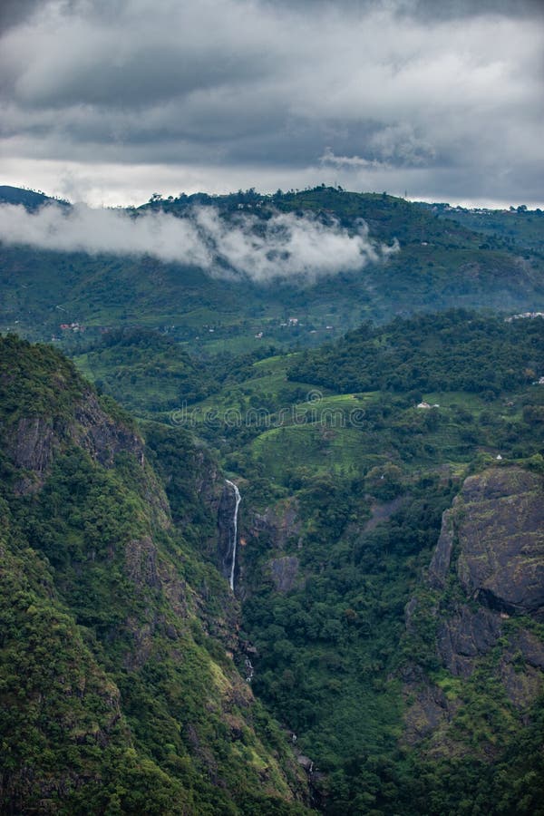 Waterfall Beautiful View in Ooty Coonoor India, Vertical Stock Image Image of spring, flow