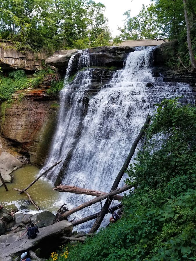 Brandywine Falls in Sagamore Hills, Ohio Stock Photo Image of river