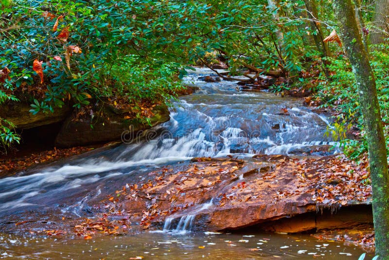 Waterfall in Brevard, NC stock photo. Image of stream 91758888