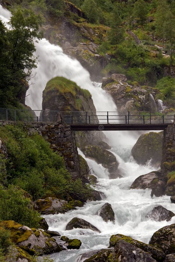 Waterfall and a bridge