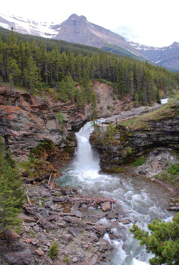 Waterfall and canyon