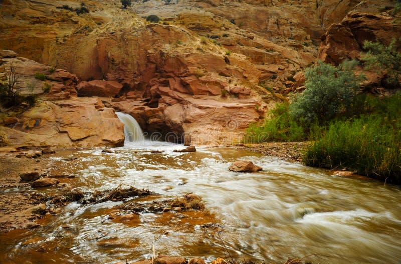 Waterfall at Capital Reef National Park