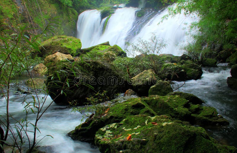 Waterfall stock image. Image of valleys, chumphon, water 42662565