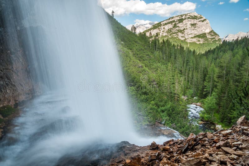 Waterfall, Dolomites Mountains, Italy