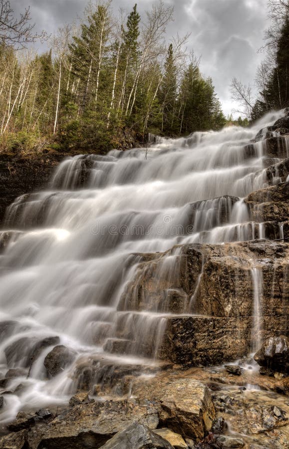 Waterfall Glacier National Park Stock Photo Image Of Beautiful Park